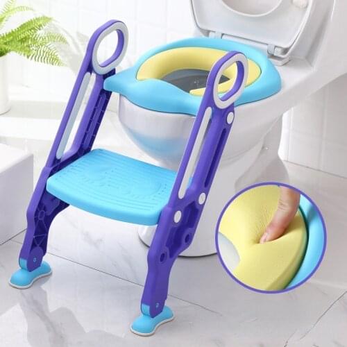 GY Childrens Toilet Female Baby Kid Boy Seat Washer Girl Toilet Ladder Chair Foldable Staircase Style Toilet Rack