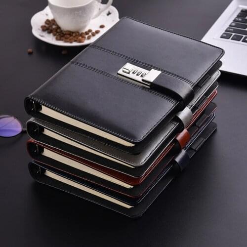 A5 Planner Binder Spiral Notebooks And Journals Diary With Lock Password Agenda Office Bussiness Notebooks School Supplies