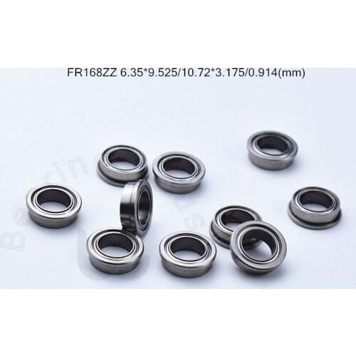 FR168ZZ 6.35*9.525*10.72*3.175*0.914(mm) 10pieces bearing Flange bearings FR168ZZ chrome steel deep groove bearing