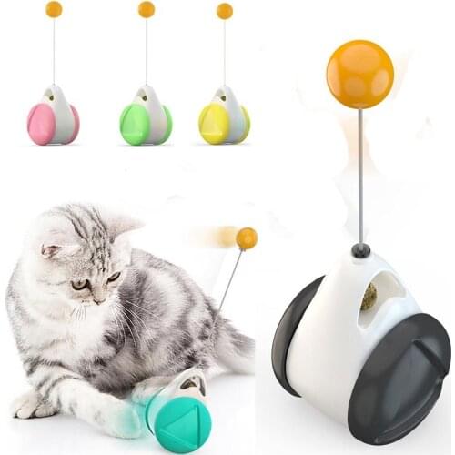 Tumbler Swing Toys for Cats Kitten Interactive Balance Car Cat Chasing Toy With Catnip Funny Pet Products Cat Accessories Toys