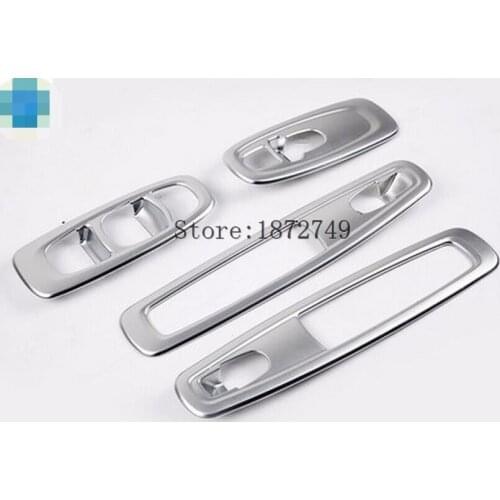 Interior For Renault Kadjar 2016 2017 ABS Door Window Lift Regulator Switch Button Cover Trim