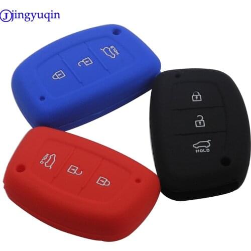 Jingyuqin Remote Silicone Flip Car-Styling Key Cover Case 4 Buttons for Hyundai Mistra Tucson I40 IX35 I45 Elantra Sonata