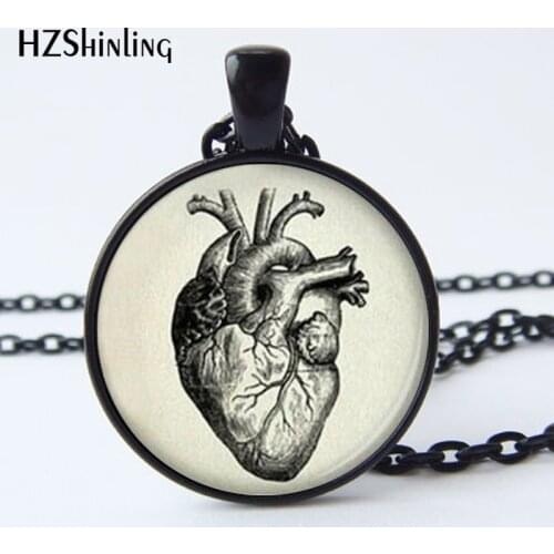 Halloween anatomical heart pendant anatomical heart necklace anatomical heart jewelry for men A-008 HZ1