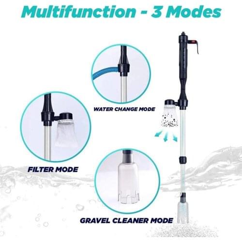 Hot Newest Fish Tank Water Changer Cleaner Gravel Vacuum Cleaner Electric Aquarium Gravel Cleaning Battery Operated Siphon Pump