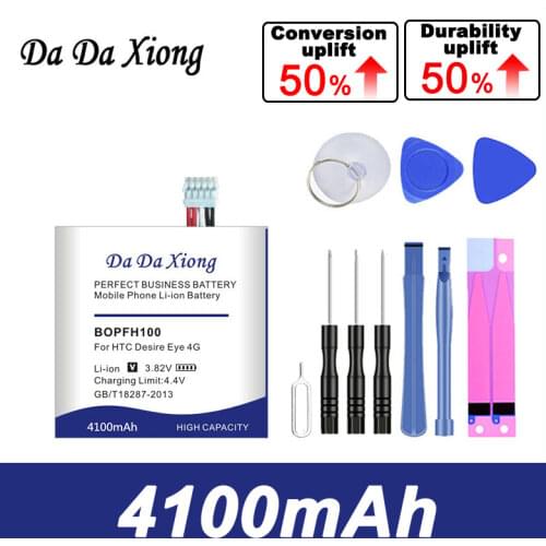 Da Da Xiong 4100mAh BOPFH100 B0PFH100 Li-ion Phone Battery for HTC Desire Eye 4G M910X M910n + Tracking Code