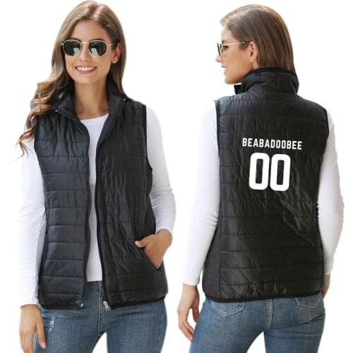 New Beabadoobee Singer 2D Printed Men Sleeveless Jacket down Jacket