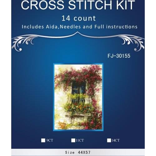 Top Quality Lovely Hot Sell Counted Cross Stitch Kit Old World Holiday Ornaments Similar DMC HH-30155 Flowers Door