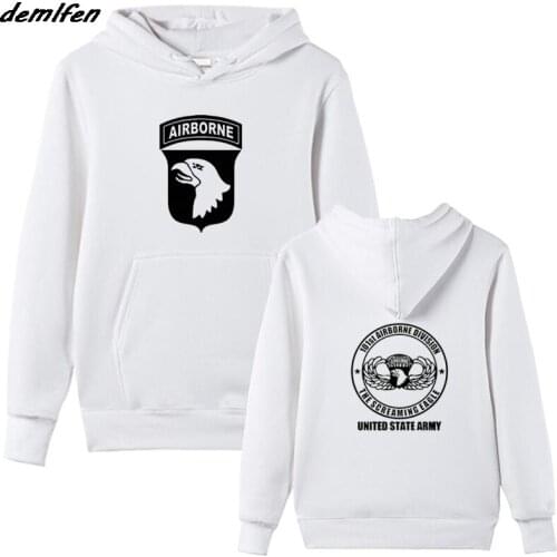 New Spring Autumn Style Fashion Hoodie 101st Airborne Veteran Special Force Military Army 2side Sweatshirt Hip Hop Jacket Coat