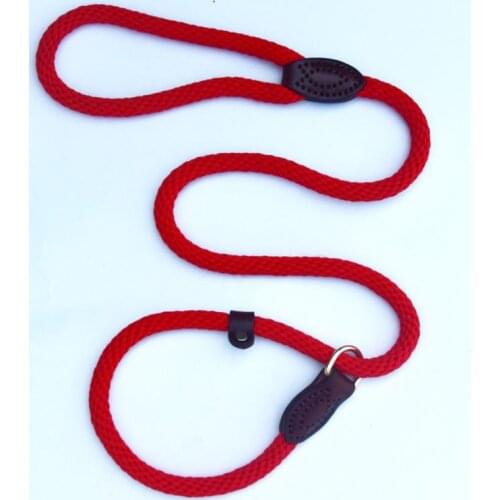 Dog Slip Lead Collar pet Walking Leash Nylon Leather Dog Mountain Climbing Rope pet Traction For small Medium Large Dogs