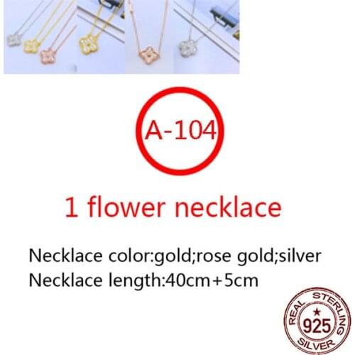 A104 S925 sterling silver necklace personality fashion style four-leaf clover high-end style new jewelry girlfriend gift hot