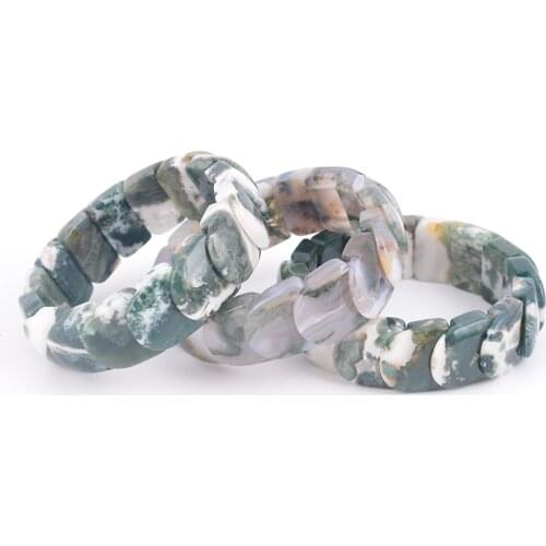 Pulsera Mujer Boho Hot Women Men Jewelry Stretch Natural Stone Beads Green Indian Onyx Pulsera Mujer Beaded Bracelet 1Pcs B168