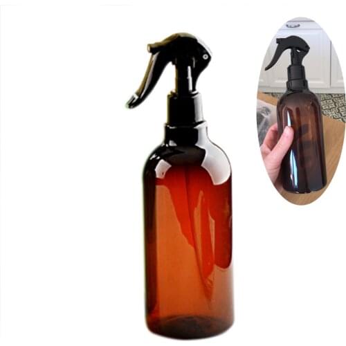 Brown 500ML Amber PET Spray Empty Bottles Trigger Sprayer Essential Oils Aromatherapy Perfume Refillable Bottle Free shipping
