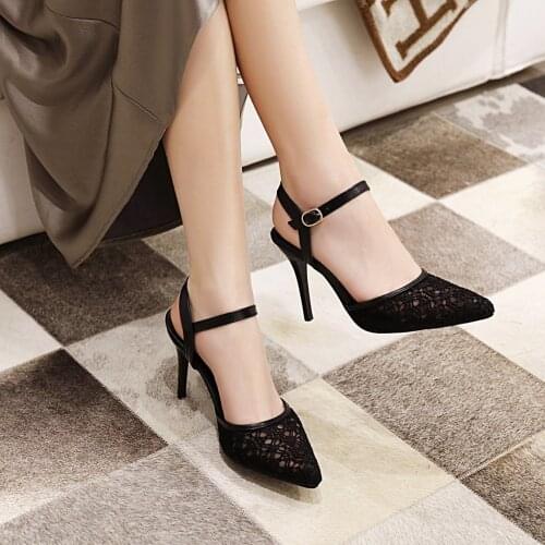 New Women High heels Sexy Gladiator Sandals Fashion Mesh Hole Peep Toe Shoes Hollow Female pumps Summer Sandals mujer zapatos