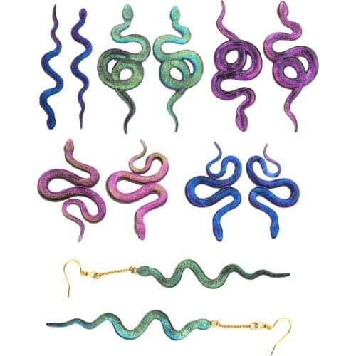 Earring Silicone Mold For Resin Craft Making Tool Handmade Decoration Epoxy Resin Snake Head Earrings Mold Keychain Pendant Mold