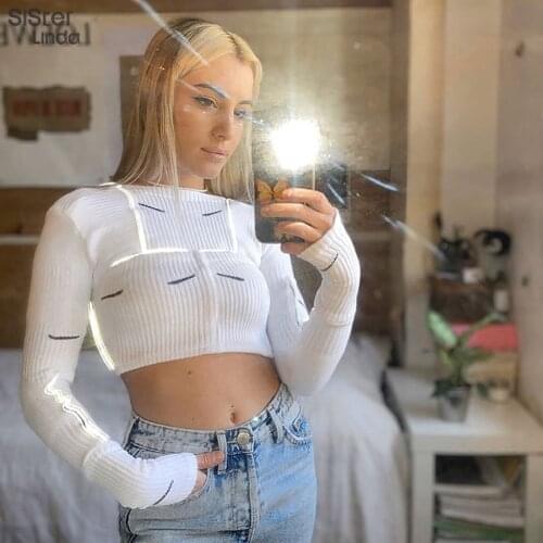 Женские полосатые футболки Sisterlinda China At AliExpress