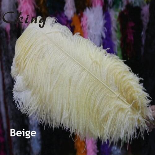 25PC 50-55CM Beige Ostrich Feather 25pc 55-60CM Beige Ostrich feather