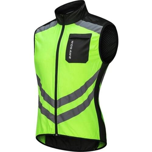 Reflective Cycling Vests Sleeveless Windproof Cycling Jackets MTB Road Bike Bicycle Jersey Top Cycle Clothing Wind Coat