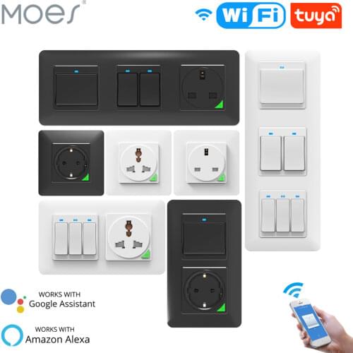 WiFi Smart Light Wall Switch Freely Removable Detachable Tuya Wireless Remote Control Voice Control with Alexa Google Home