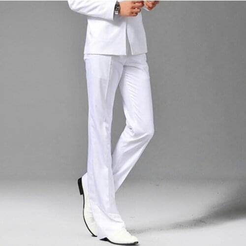 Spring and Autumn New Korean Slim Casual Big Pants Male Fashion British Solid Color Business Slim Micro Flare Pants Size 28-37
