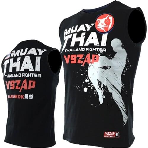 VSZAP MUAY THAI Play the Thai boxing fitness fight sleeveless vest sports training fight sanda boy