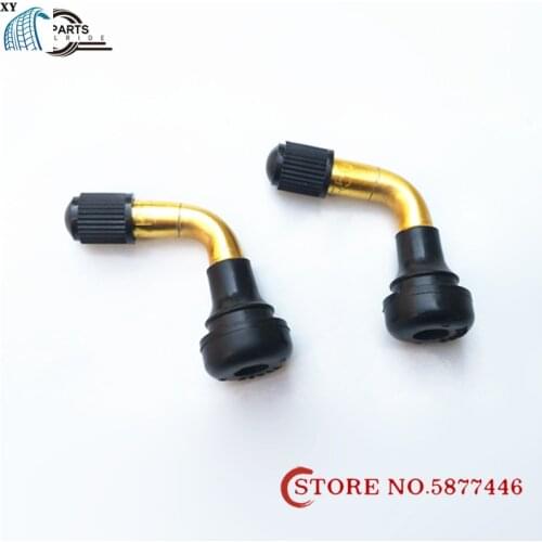 High-quality 10 Inch Electric Scooter Tubeless Tire Valve Pure Copper Valve Elbow Leak-proof Electric Vehicle Tire Valve
