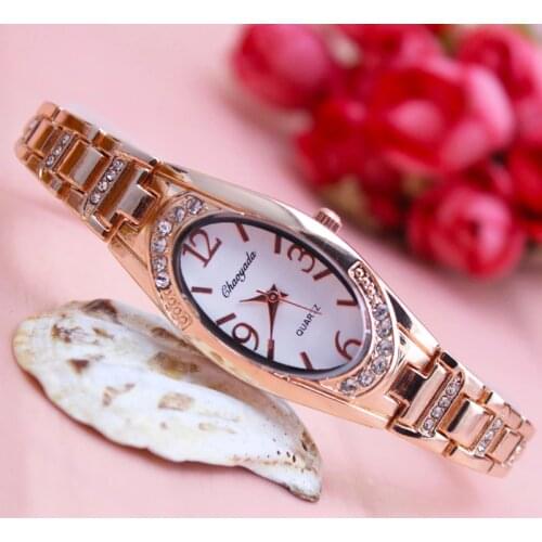 2018 stainless steel strap women luxury fanshion watch rose gold dress diamond female casual clock lovers bracelet watch
