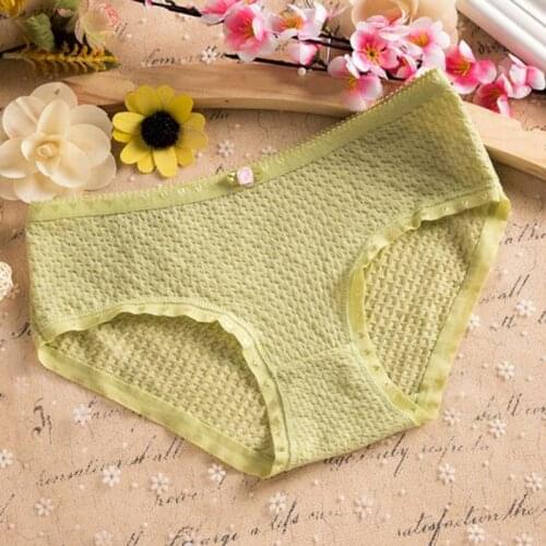Women Bubble Cotton Briefs Panties Comfy Breathable Underwear Women Candy Color Intimates Girls Fashion Accessory Underwear