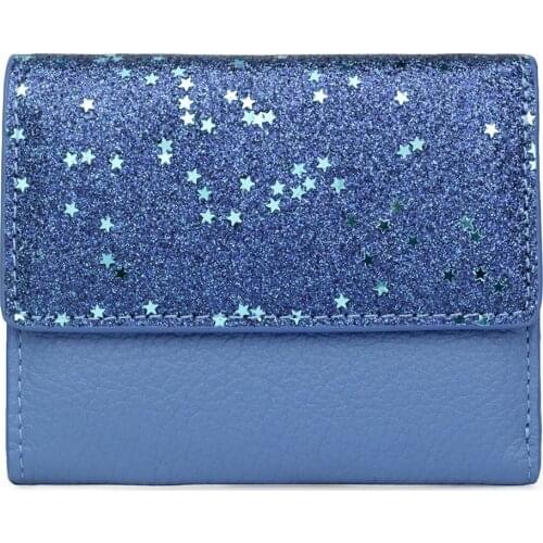 Women Wallet Genuine Leather Female Clutch Wallet Long Clutches Bags Purse Girls Lady Cell Phone Card Holders Money Wallets Blue