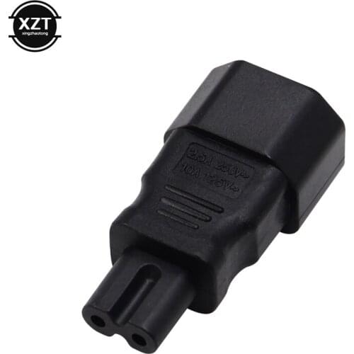 IEC 320 C14 to C7 Adapter IEC 3 pin to 2 pin Male to Female AC Converter Kettle Power Plug Connector Socket 2.5A 250V~/10A 125V