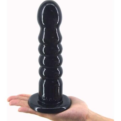 5 big beads anal plug suction black dildo sex toys for women men fake penis anus massage balls butt plug sex shop flexible dick