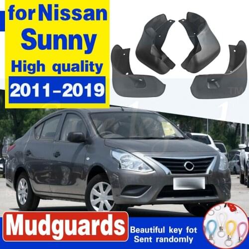 Set Molded Car Mud Flaps For Nissan sunny 2011 - 2018 FOR Nissan Kick Mudflaps Splash Guards Mud Flap Mudguards Fender Styling