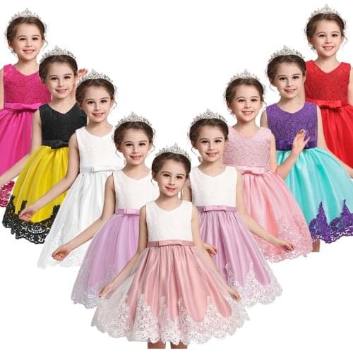 Baby Girl Birthday Party Princess Dress Set Newborn Baby Lace Bow Gown Christening Wedding Dresses Infant Vestidos Costume