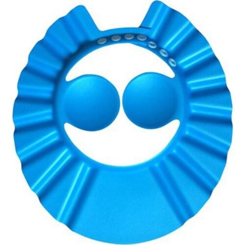 Flexible Soft EVA Children Adjustable Shower Cap Baby Care Bathing Protective Cap for Kids Baby Wash Hair Shield Shower Cap
