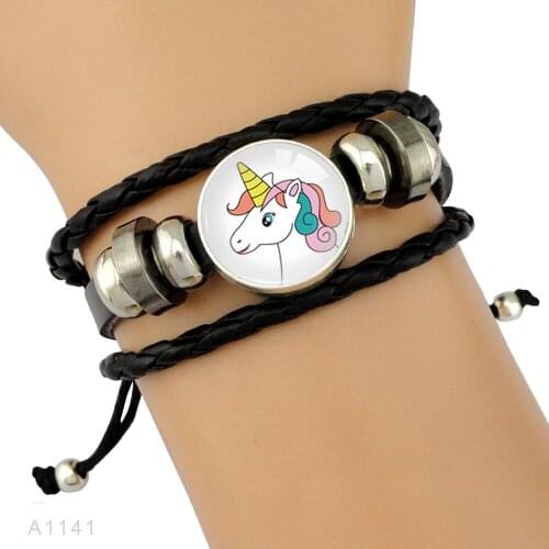 Hot Sale Friendship Gift Country Flag Constellation Zodiac Honeybee Leather Wrap Bracelet Men Bees Unicorn Bracelets for Women