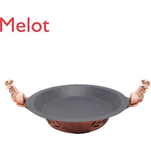 Chinese Tableware Aluminum Alloy Special Tableware Large Capacity Seafood Plate Barbecue Hot Pot Alcohol Stove