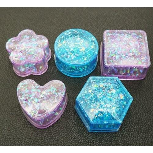 Hexagon Storage Box Epoxy Mould Crystal UV Mirror Handmade DIY Table Desktop Decoration Making Plum Square Round Silicone Mold