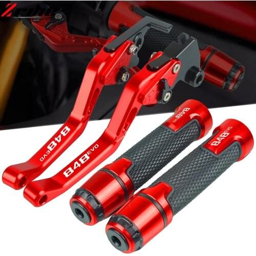 Motorcycles CNC Adjustable Brake Clutch Levers Handlebar Hand Grips Set For DUCATI 848EVO 848 EVO 2007 2008 2009 2010 2012 2013