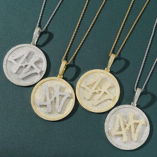 High-quality 44 turntable men hip-hop Europe and the United States pendant AAAA Zircon Street hipster heavy industry necklace