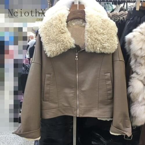 Женские зимние кожаные куртки NCIOTHX China At AliExpress