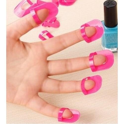 New Arrive 1 Set/26Pc Pro Manicure Finger Nail Art Case Design Tips Cover Polish Shield Protector Tool