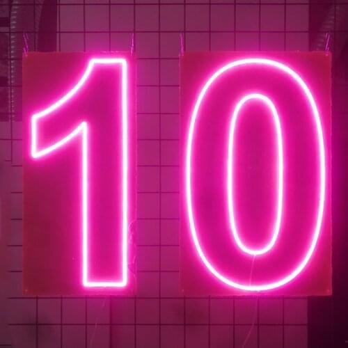 OHANEE Number 1 2 3 4 5 6 7 8 9 LED Neon Sign Custom Made Wall Lights Party Wedding Decor Shop Restaurant Birthday Decoration