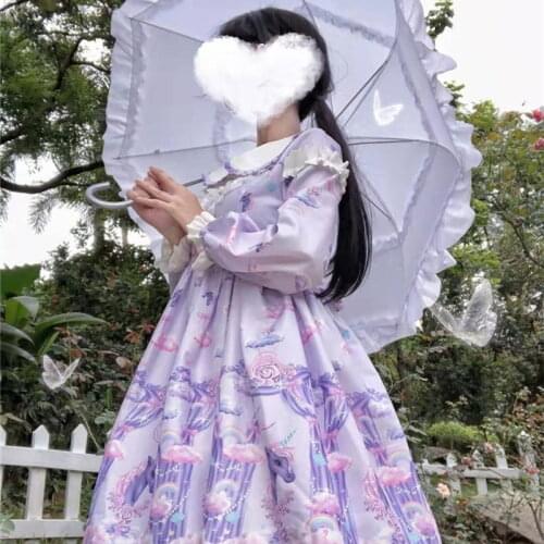Lolita Dress Tea Party unicorn Japanese vestido Girl op Lace gothic lolita cosplay Lace dress Princess Missy Costume dress
