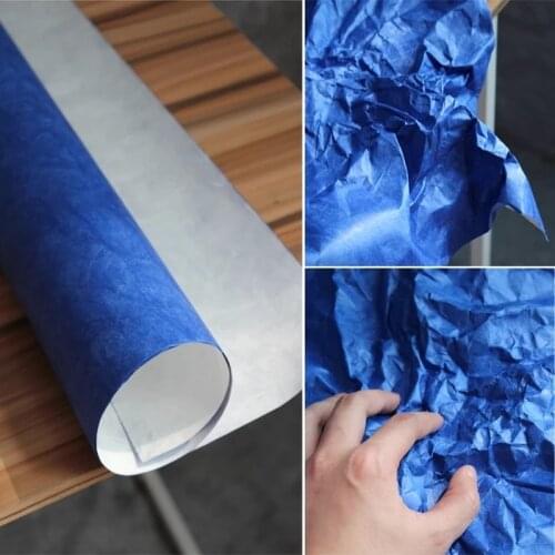 New stiff Tyvek Washing Breathe Paper Blue Tearing Resistant Waterproof DIY Bags Wallet Craft Decor Coat Garment Designer Fabric