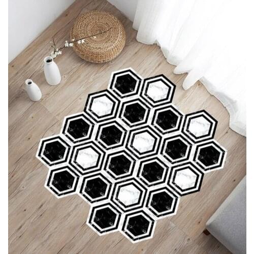 Modern Thick Self Adhesive Floor Sticker Fashion Marble Pattern Bathroom Ground Wallpaper Waterproof Wall Stickers Room Decor
