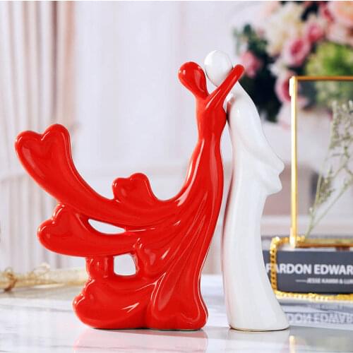 Modern Ceramic Hug Lovers Ornaments Decoration Home Livingroom Furnishings Crafts Office Desktop Figurines Artwork Wedding Gifts