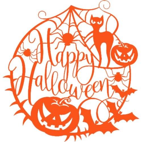 Pumpkin Bat Spider Iron Wall Decor Halloween Pendant Classic Wall Art For Living Rooms Studios Outdoor Courtyards Home Decor