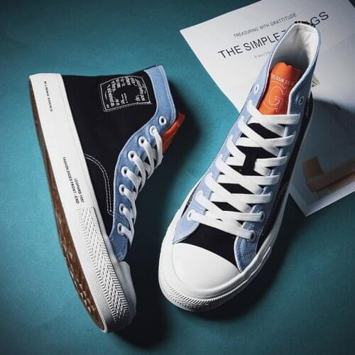 Comfortable sneaker on espadrilles para korean informales Man hombre canvas high top lona sale sneakers shoes male leisure shoe