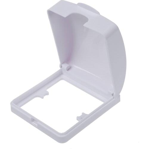 Top quality Bathroom Wall Switch Protector Flip Cap White Plastic Waterproof Cover