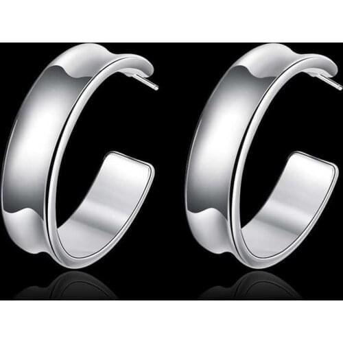 Hot popular Brands 925 Sterling Silver stud Earrings for temperament Women Fashion Beautiful Holiday gifts Wedding party Jewelry