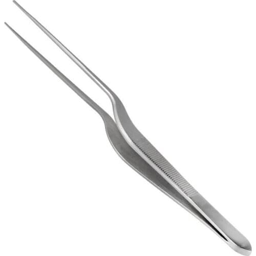 1pc Beads Tweezers Steel Curved Tweezers Ear Nose Sore Smooth Forceps Throat Ear Ear Care Medical Tweezers